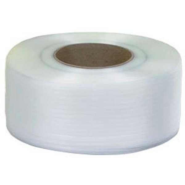 Machine Grade Strapping, 3/8W x 12900'L x 0.022 Thick, 8 x 8 Core, White